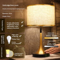 Nordic Touch Sensor Dimming LED Table Lamp – Modern Cloth Desk Light for Living Room & Bedroom