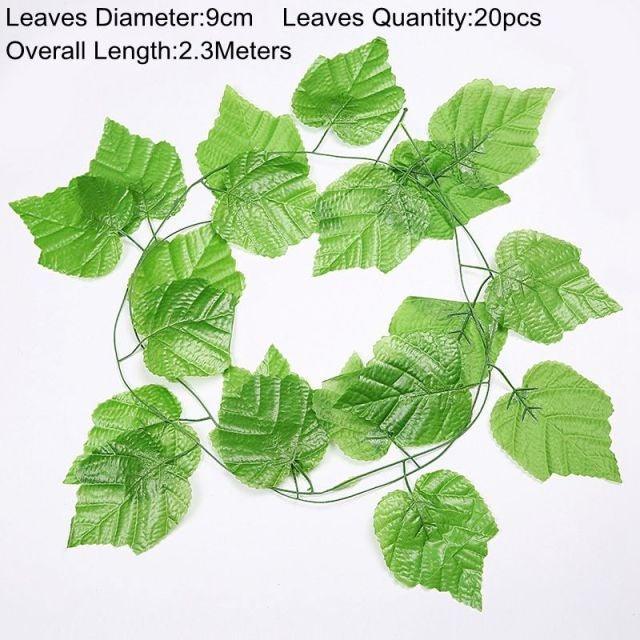 Artificial Hanging Ivy Vine – 90cm Fake Green Leaves for Indoor & Outdoor Wall Decor