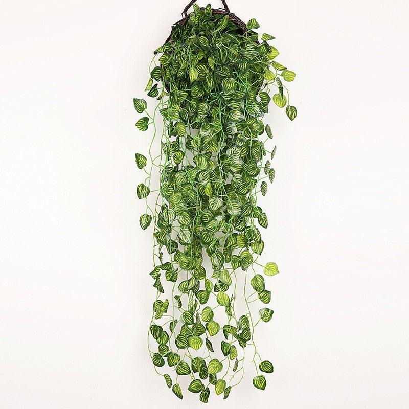 Artificial Hanging Ivy Vine – 90cm Fake Green Leaves for Indoor & Outdoor Wall Decor