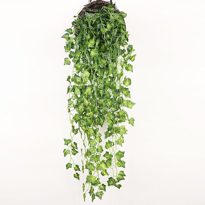 Artificial Hanging Ivy Vine – 90cm Fake Green Leaves for Indoor & Outdoor Wall Decor