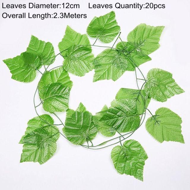 Artificial Hanging Ivy Vine – 90cm Fake Green Leaves for Indoor & Outdoor Wall Decor