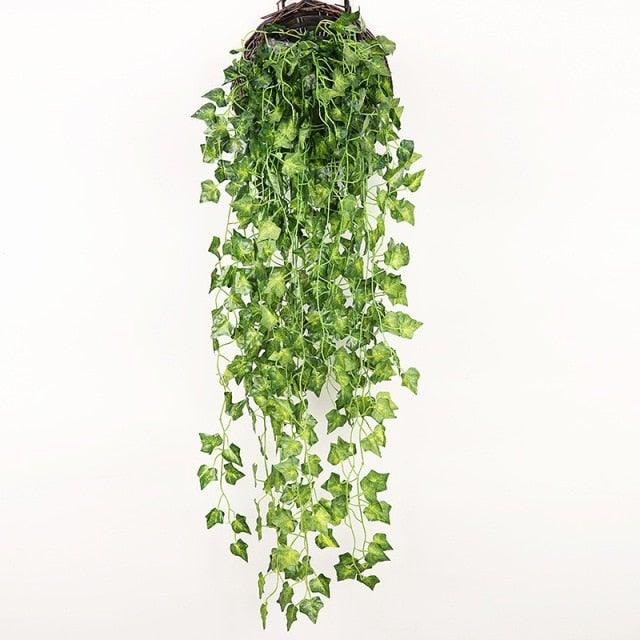 Artificial Hanging Ivy Vine – 90cm Fake Green Leaves for Indoor & Outdoor Wall Decor