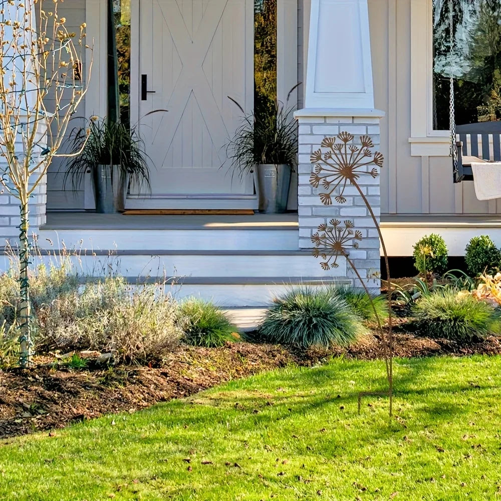 Metal Decorative Garden Stakes – Flower Patio & Planter Yard Outdoor Decor