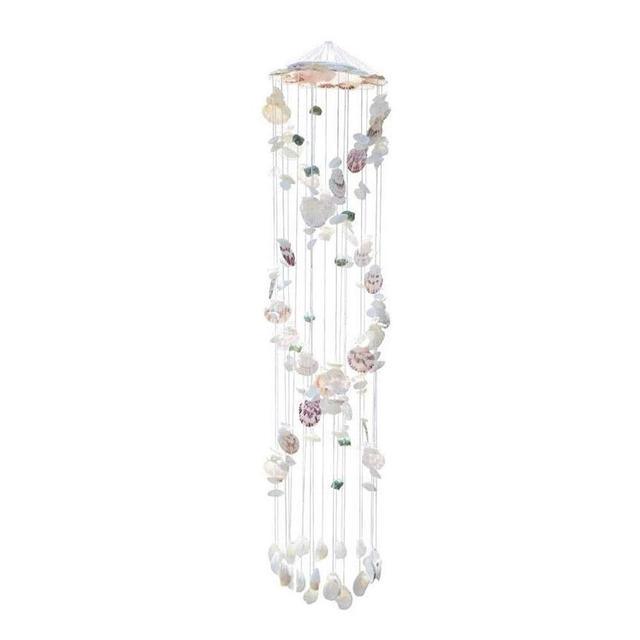 Mediterranean Natural Shell Wind Chimes – Waterproof Outdoor Garden & Porch Decor