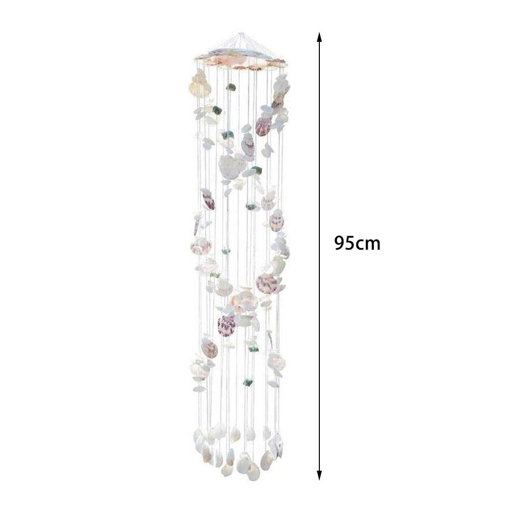 Mediterranean Natural Shell Wind Chimes – Waterproof Outdoor Garden & Porch Decor